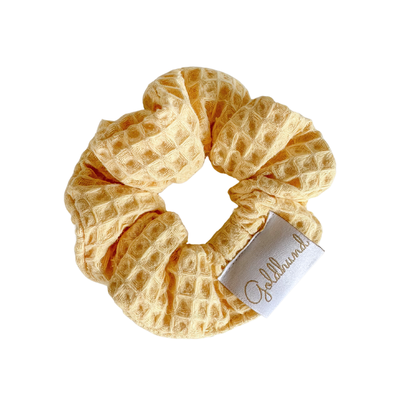 Scrunchie Waffelpique lemon
