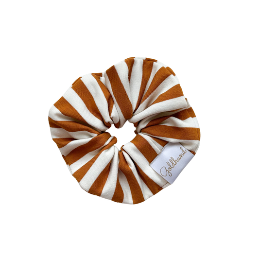 Scrunchie French Terry stripes cognac