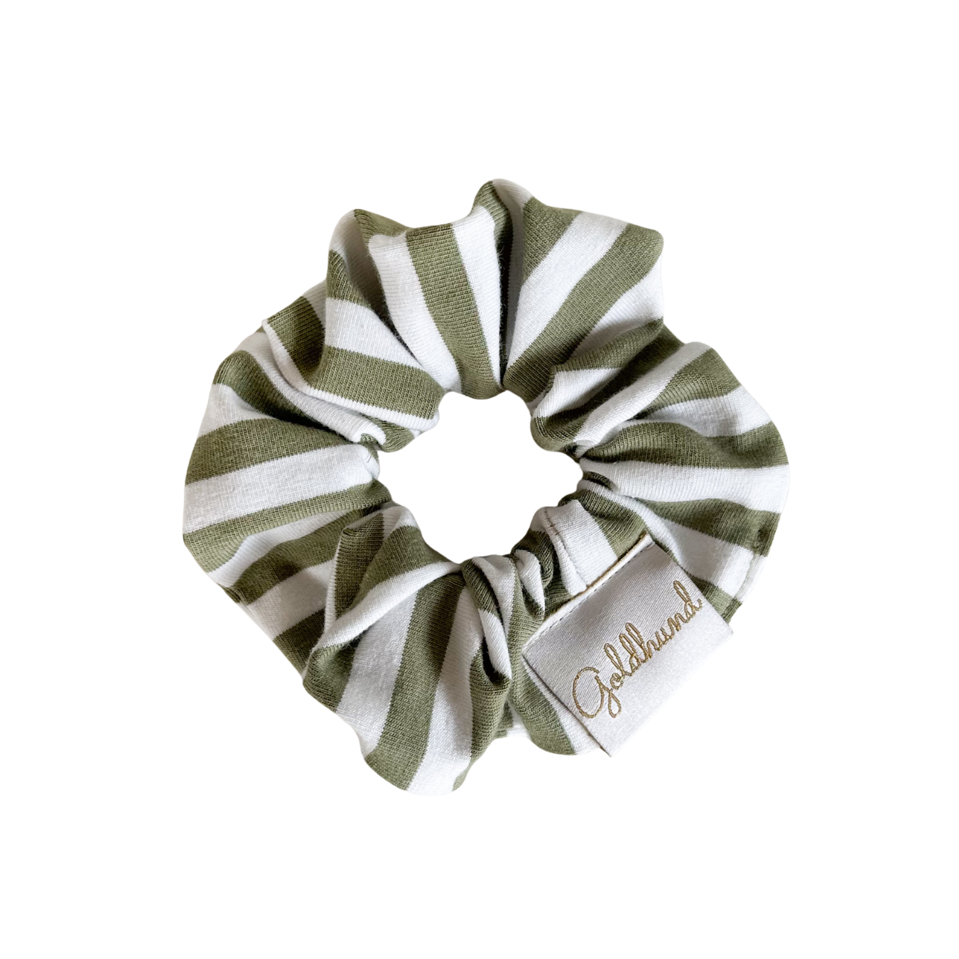 Scrunchie French Terry sage stripes