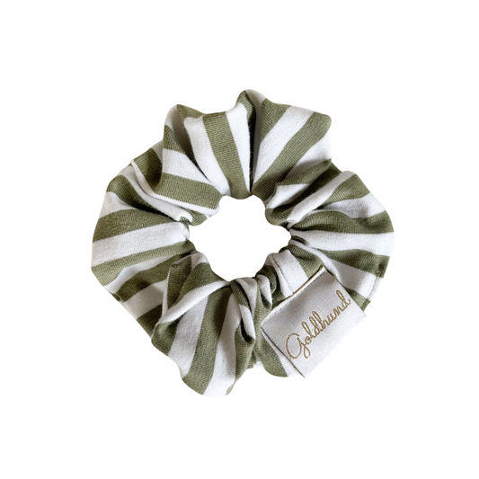Scrunchie French Terry sage stripes