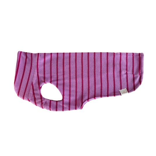 Hundebademantel CosyShirt dry lila-magenta stripes