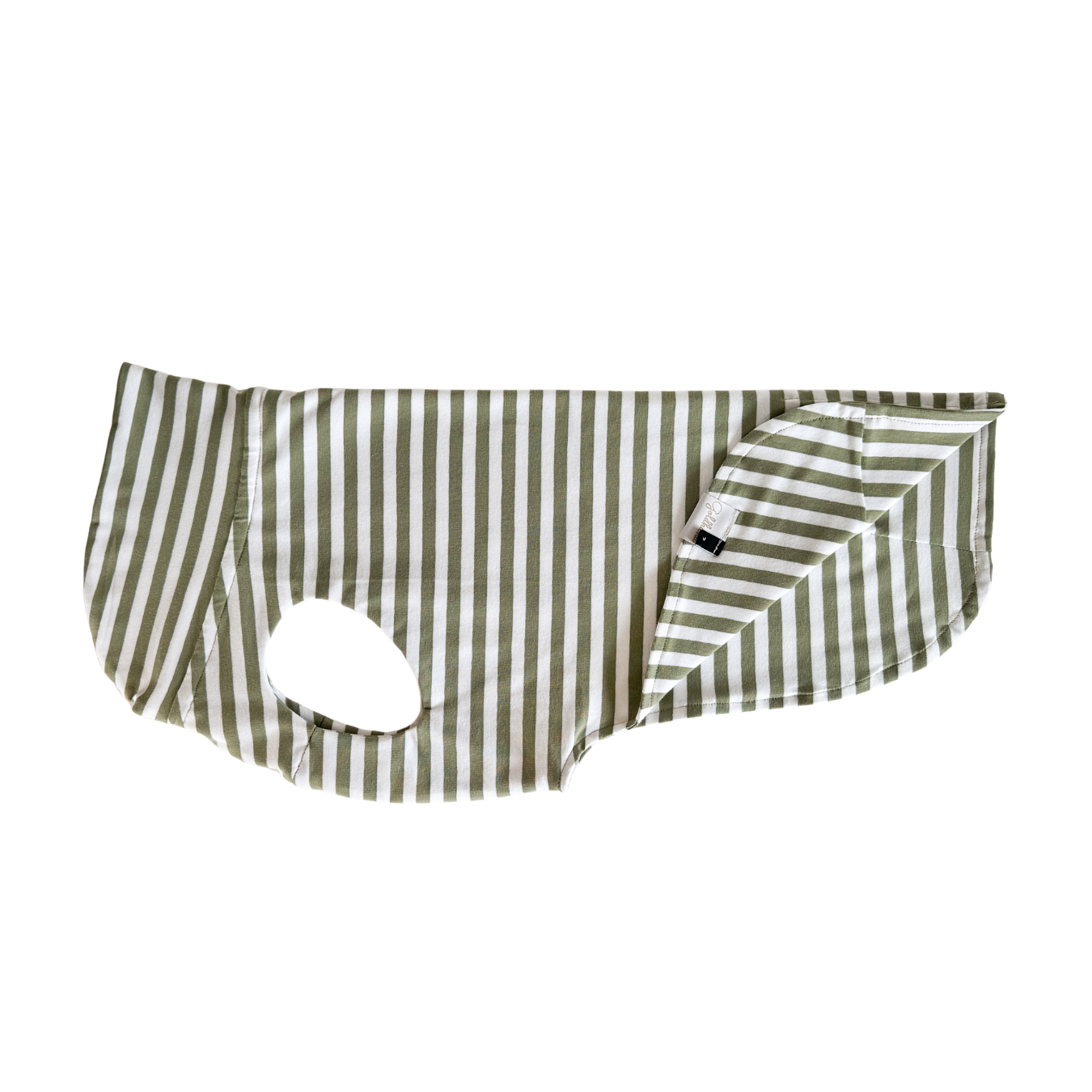 leichtes Hundeshirt CosyShirt light French Terry Stripes sage
