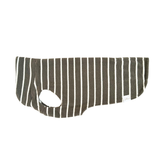 Hundebademantel CosyShirt dry moos stripes