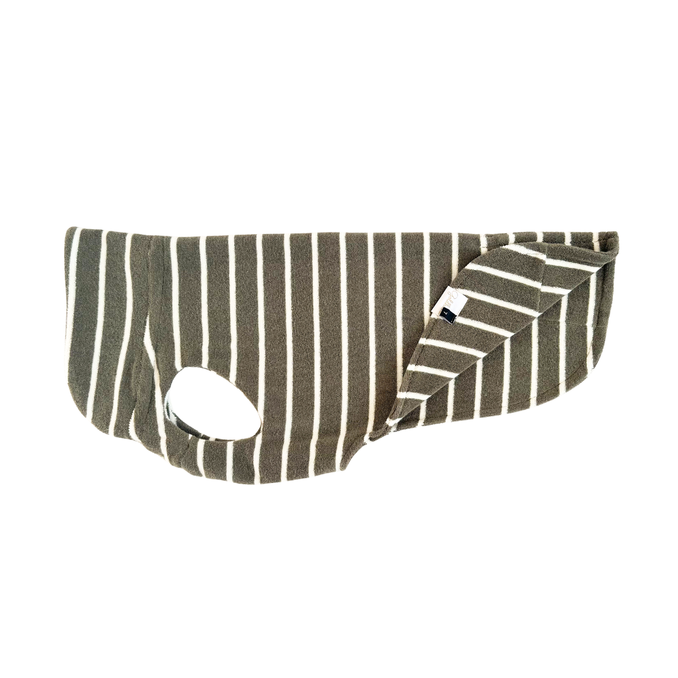 Hundebademantel CosyShirt dry moos stripes