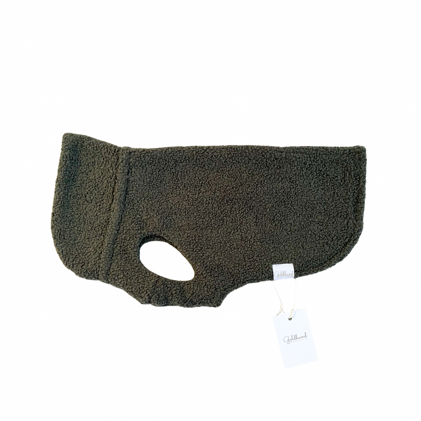 SALE Hundepullover CosyShirt stay warm Teddy moosgrün Gr 6, RL 38 cm