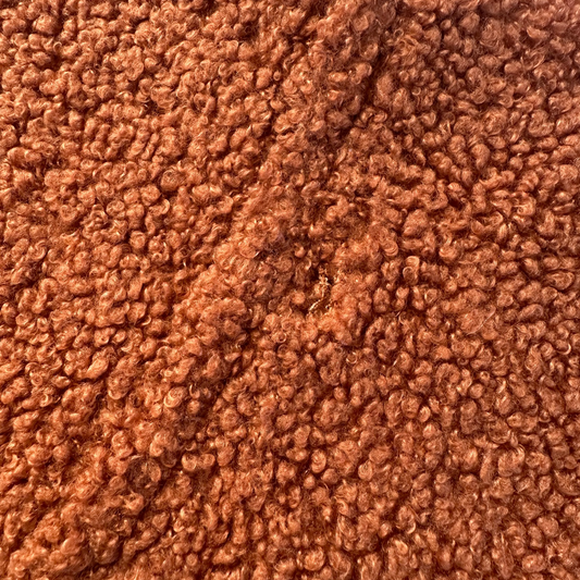 SALE CosyShirt warm Teddy cognac, Gr 11, kleines Loch - (3)