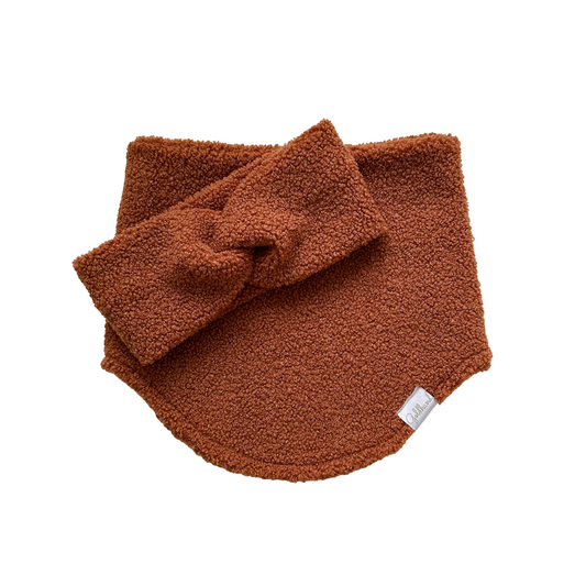 Stirnband Twist Teddy cognac