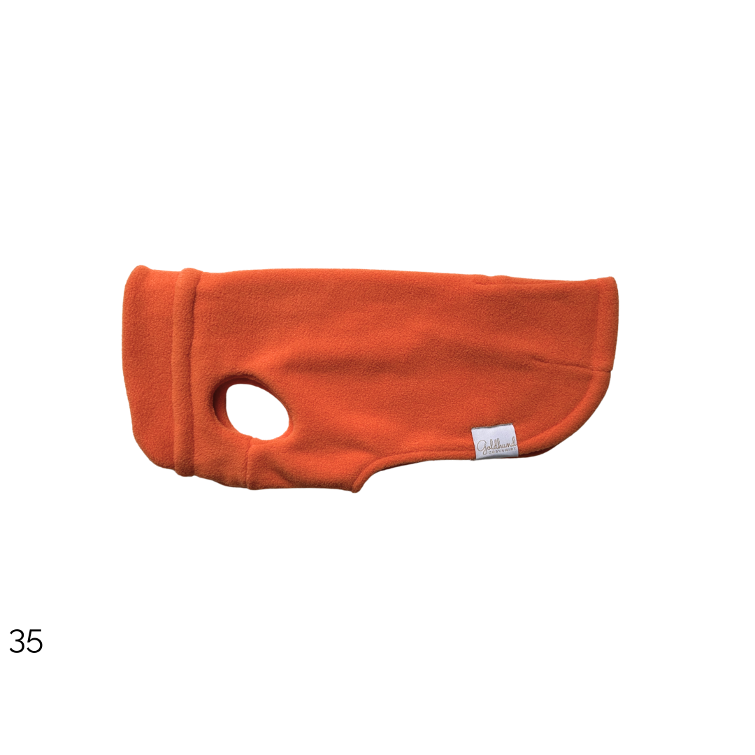 35 Sale CosyShirt "stay warm" Fleece orange, Gr 2, RL 32cm
