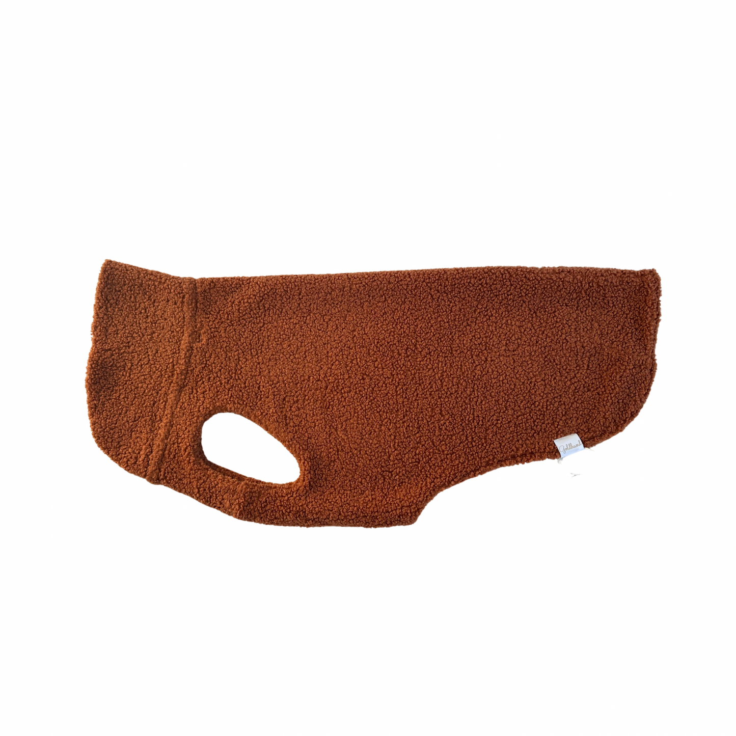 SALE CosyShirt warm Teddy cognac, Gr 11, kleines Loch - (3)
