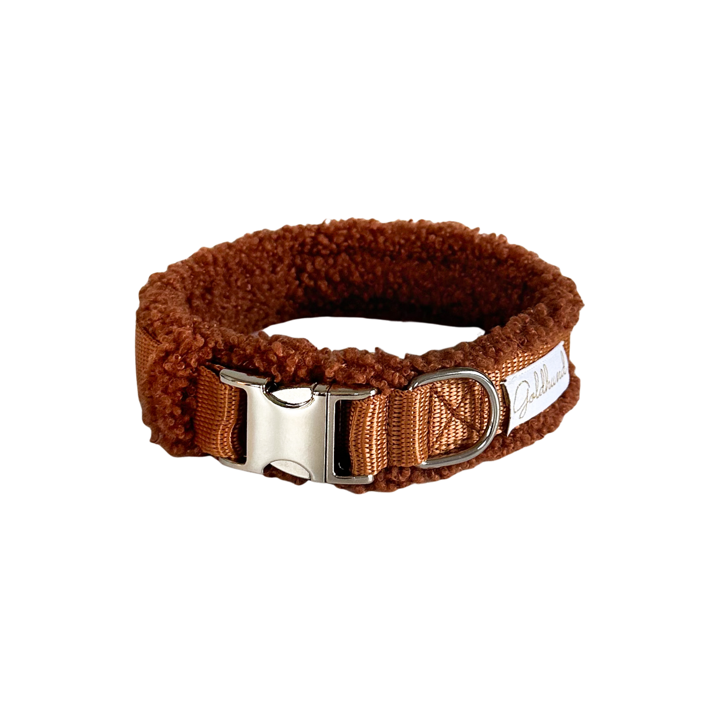 Hundehalsband Teddy cognac