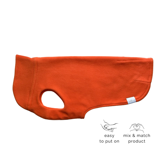 Hundepullover CosyShirt stay warm Fleece orange