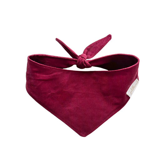 Hundehalstuch Cord bordeaux