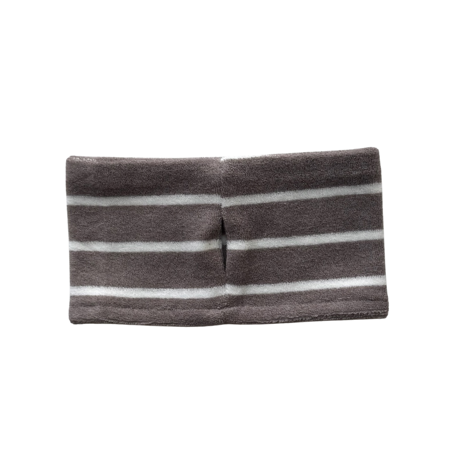 Hundeloop Frottee dry stripes taupe - weiß
