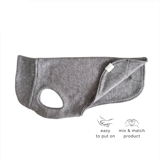 Hundepullover CosyShirt light Strick grau