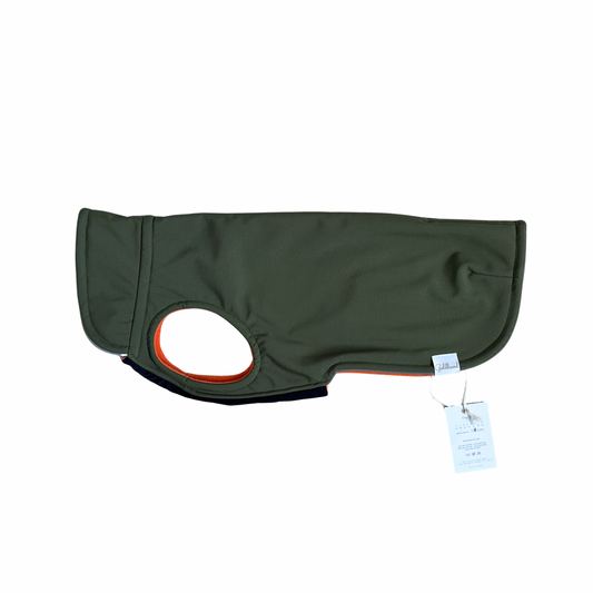 SALE warmer Hundemantel CosyShell khaki orange Gr 6, RL 48 cm