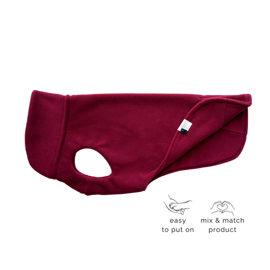 Hundepullover CosyShirt dark cherry red