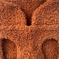SALE CosyShirt warm Teddy cognac, Gr 4 long, Kragen mit Abstand - (4)