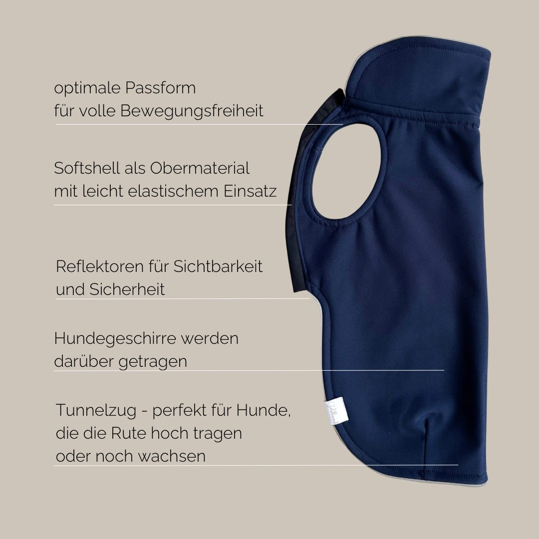leichter Hundemantel CosyShell light dunkelblau