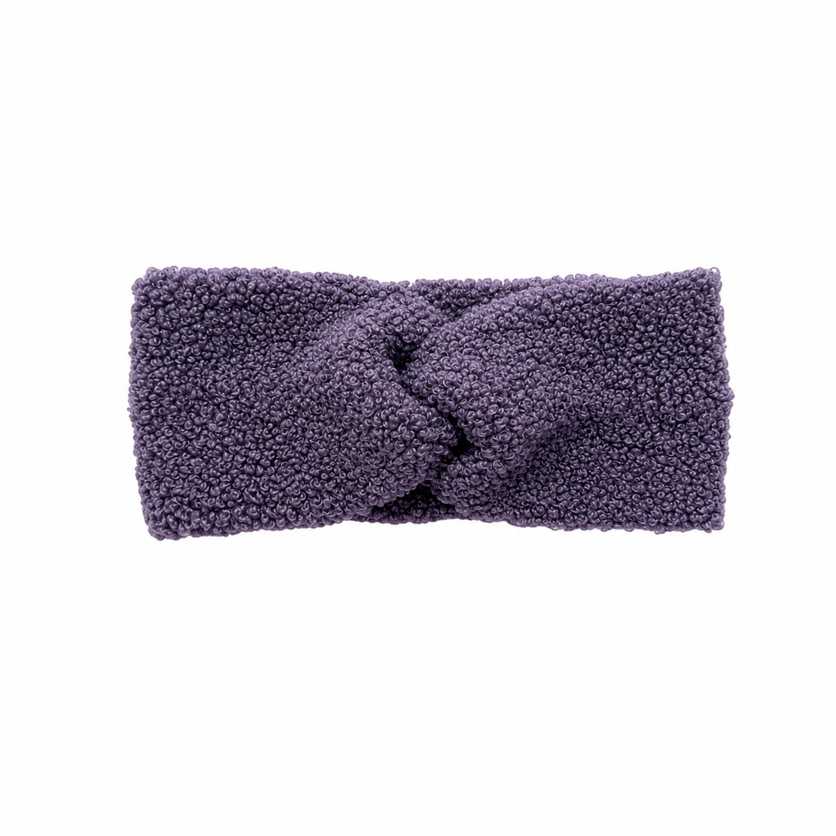 Stirnband Twist Teddy dark plum