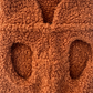 SALE CosyShirt warm Teddy cognac, Gr 5 long, Kragen mit Abstand - (5)