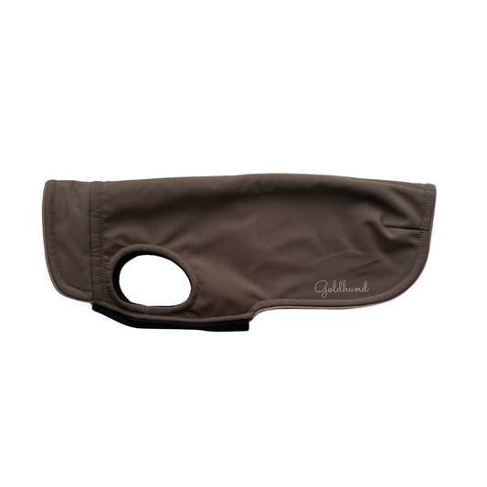 SALE warmer Hundemantel CosyShell warm taupe Gr 3, RL 39cm (Dackel)