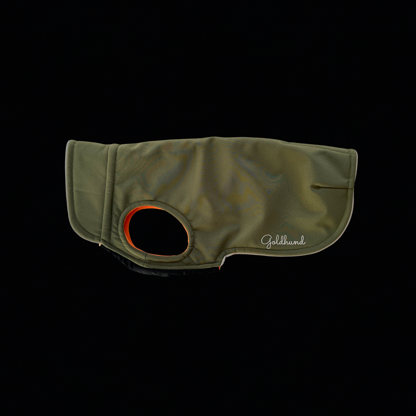 SALE warmer Hundemantel CosyShell warm khaki / orange, Gr. 4, altes Label