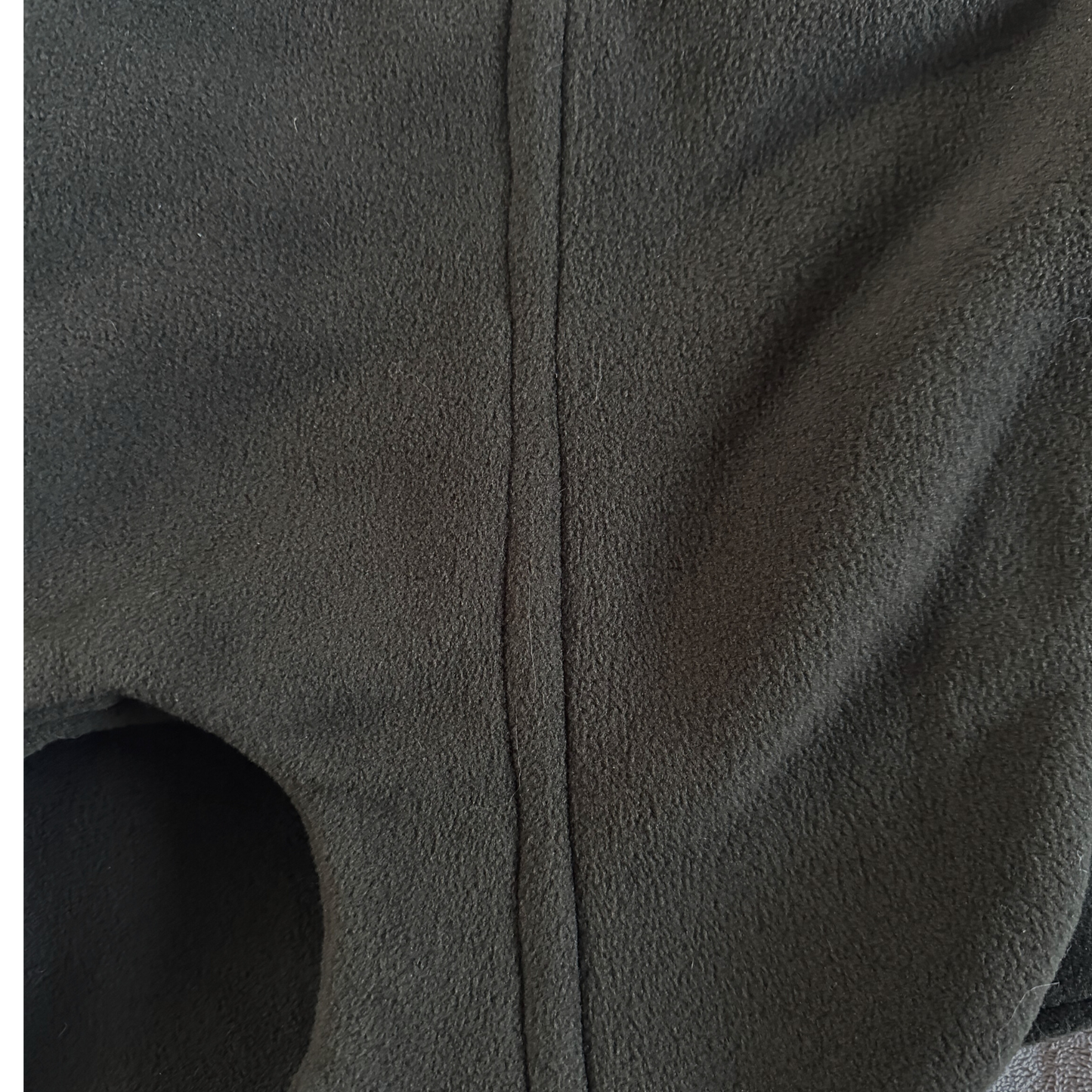 SALE CosyShirt "stay warm" Fleece moos, Gr 12, Kragennaht und kleiner Fleck (5)