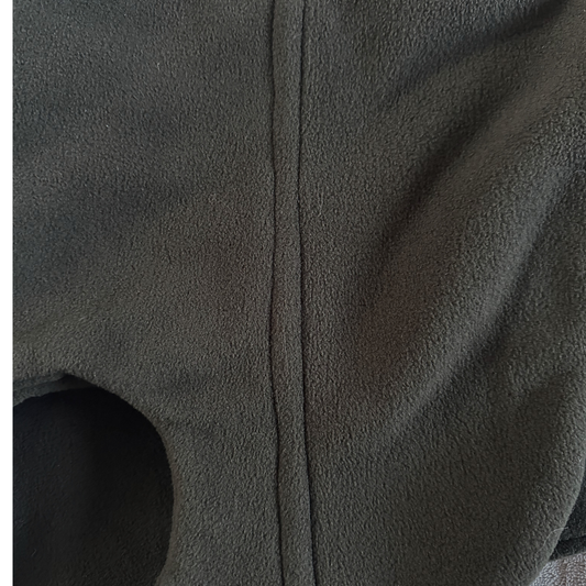 SALE CosyShirt "stay warm" Fleece moos, Gr 12, Kragennaht und kleiner Fleck (5)