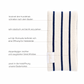 Hundeloop Frottee dry stripes dunkelblau - weiß