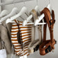 leichtes Hundeshirt CosyShirt light French Terry Stripes cognac