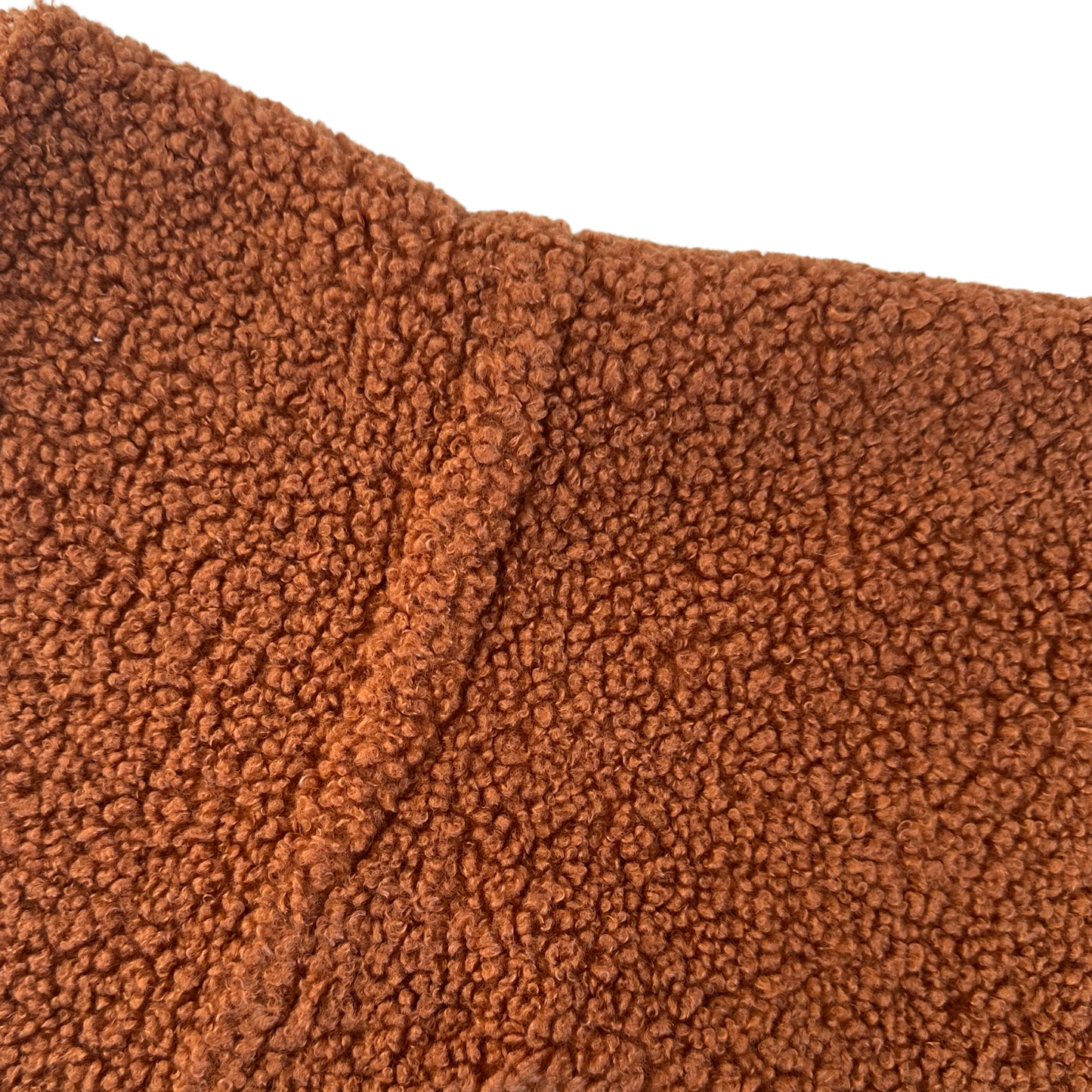 SALE CosyShirt warm Teddy cognac, Gr 11, Kragennaht - (6)