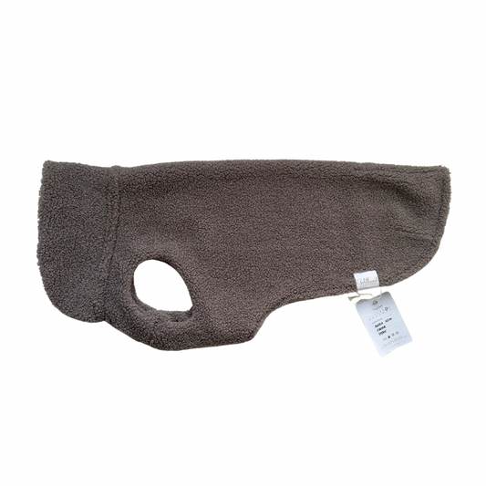 SALE CosyShirt warm Teddy taupe Gr 7, Seiten 1,5cm weniger