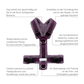 Hundegeschirr PURE Teddy dark plum