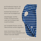 Hundebademantel CosyShirt küstenblau gestreift