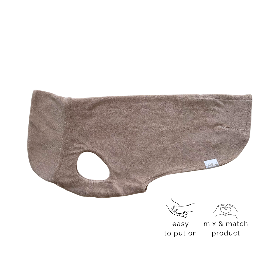 Hundebademantel CosyShirt dry mocha