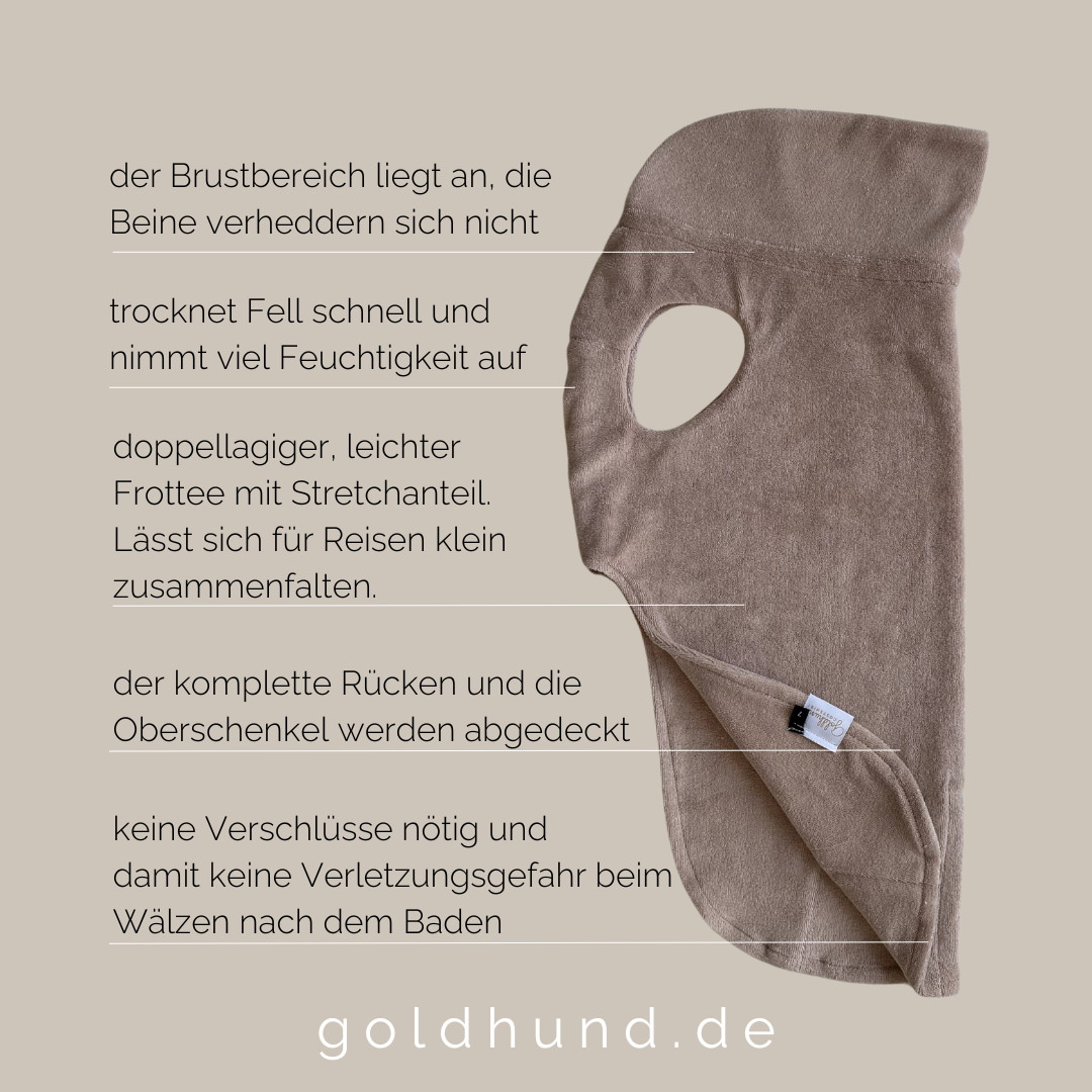 Hundebademantel CosyShirt dry mocha