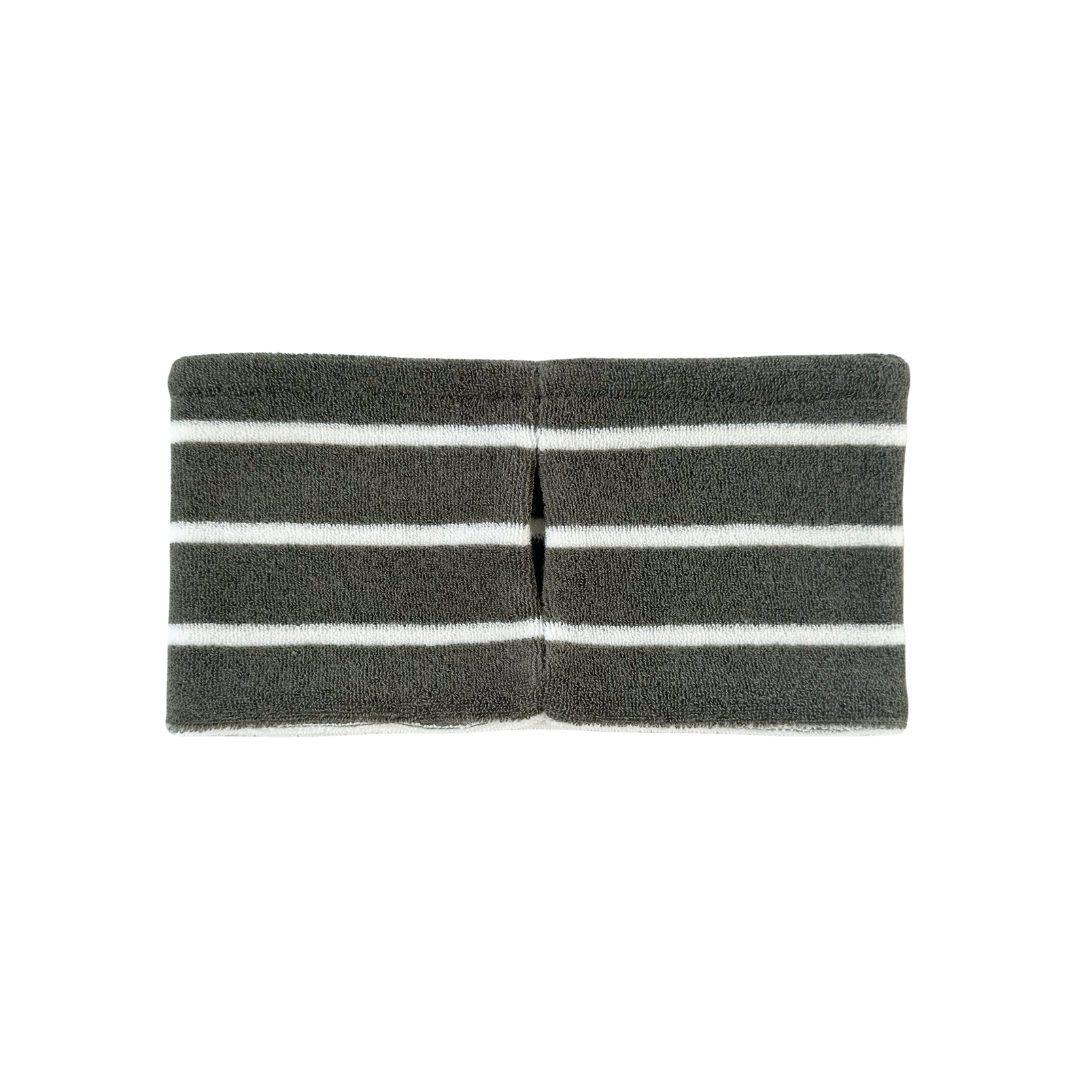 Hundeloop Frottee dry stripes moos