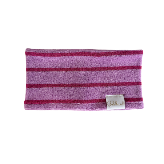 Hundeloop Frottee dry stripes lila - magenta