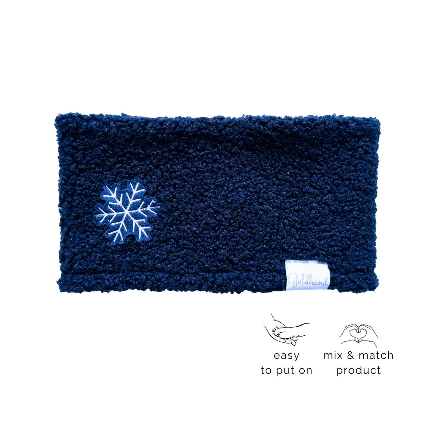 Hundeloop Teddy navy Schneeflocke