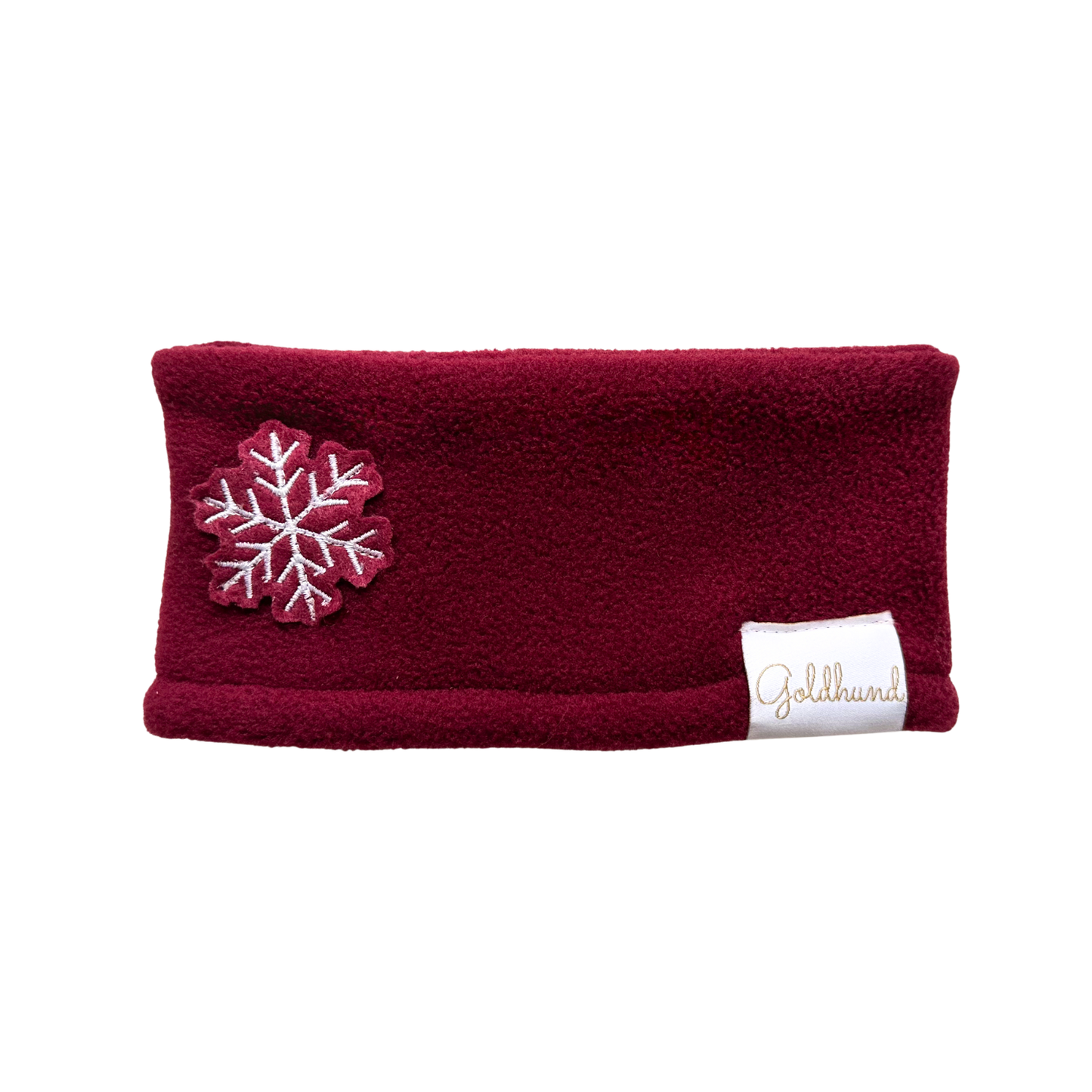 Hundeloop Fleece dark cherry red Schneeflocke