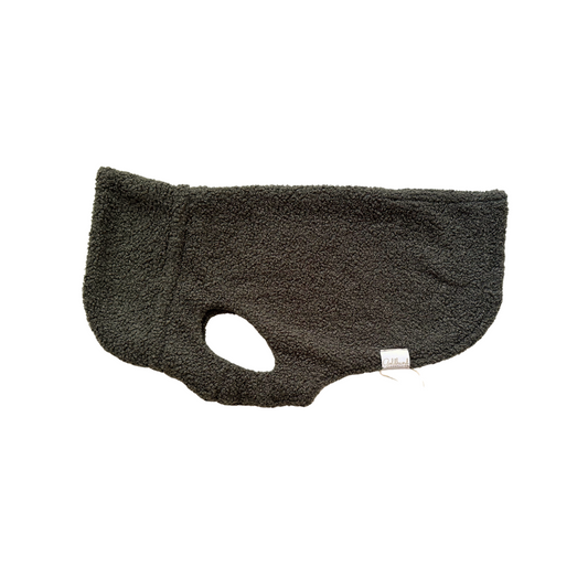 SALE Hundepullover CosyShirt stay warm Teddy moosgrün Gr 7, Rückenlänge 38 cm