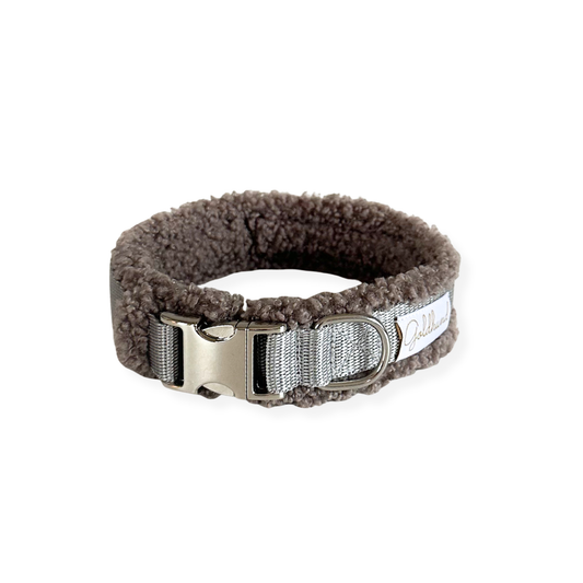 Hundehalsband Teddy taupe