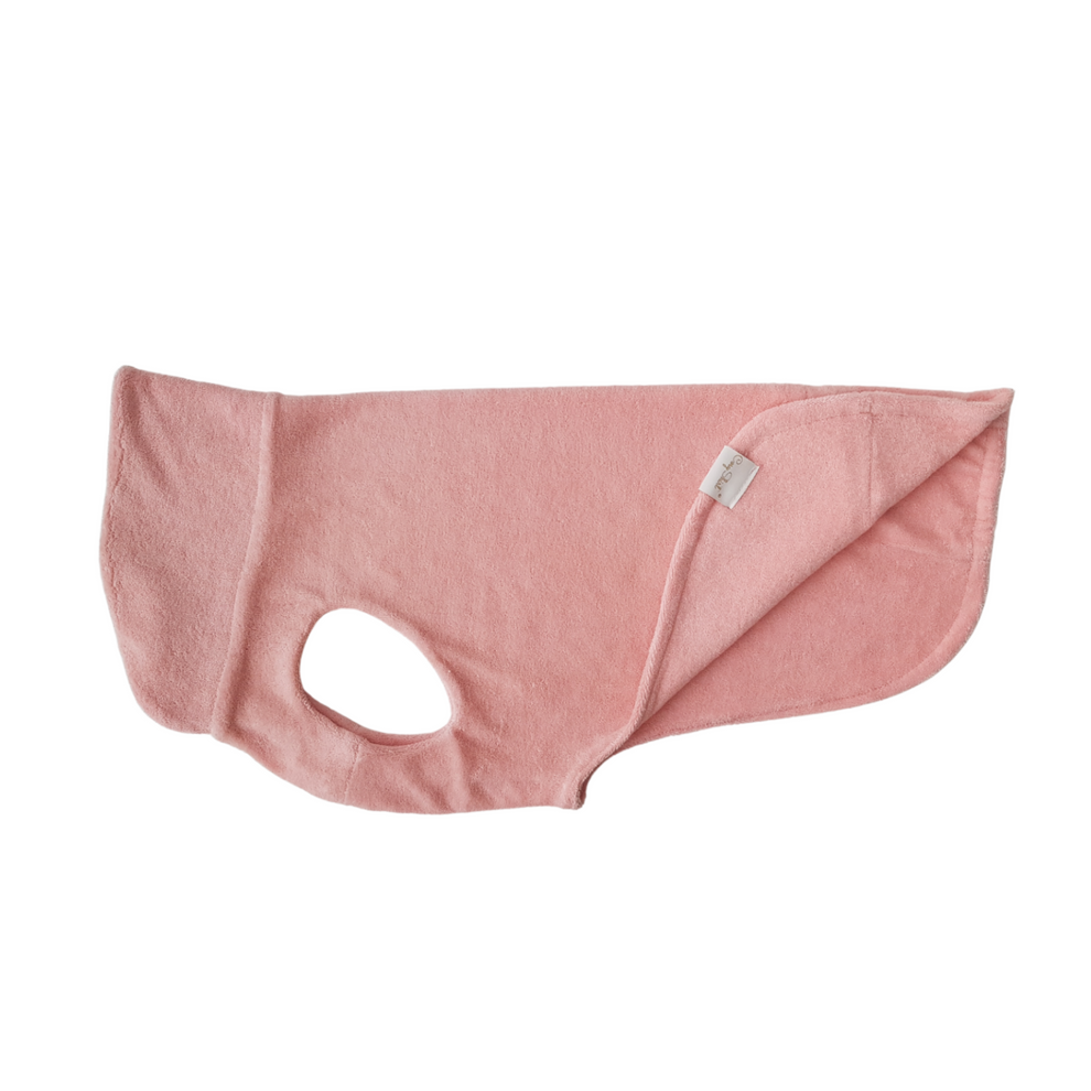 Pinker Hundebademantel CosyShirt dry rosa